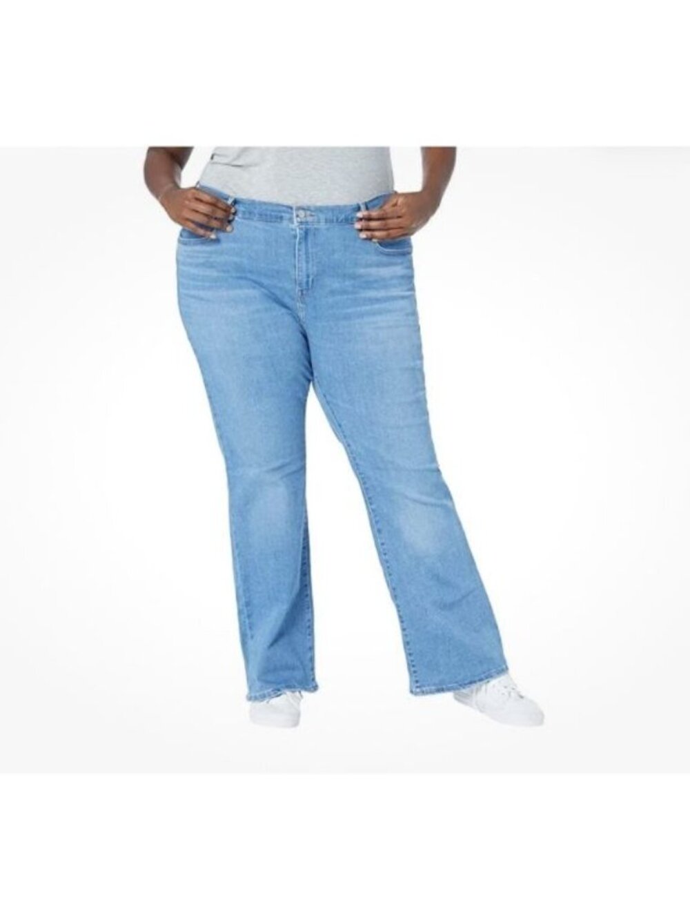Levi's 725 Size 22W Women's High Rise Bootcut Denim Jeans Light Blue. New